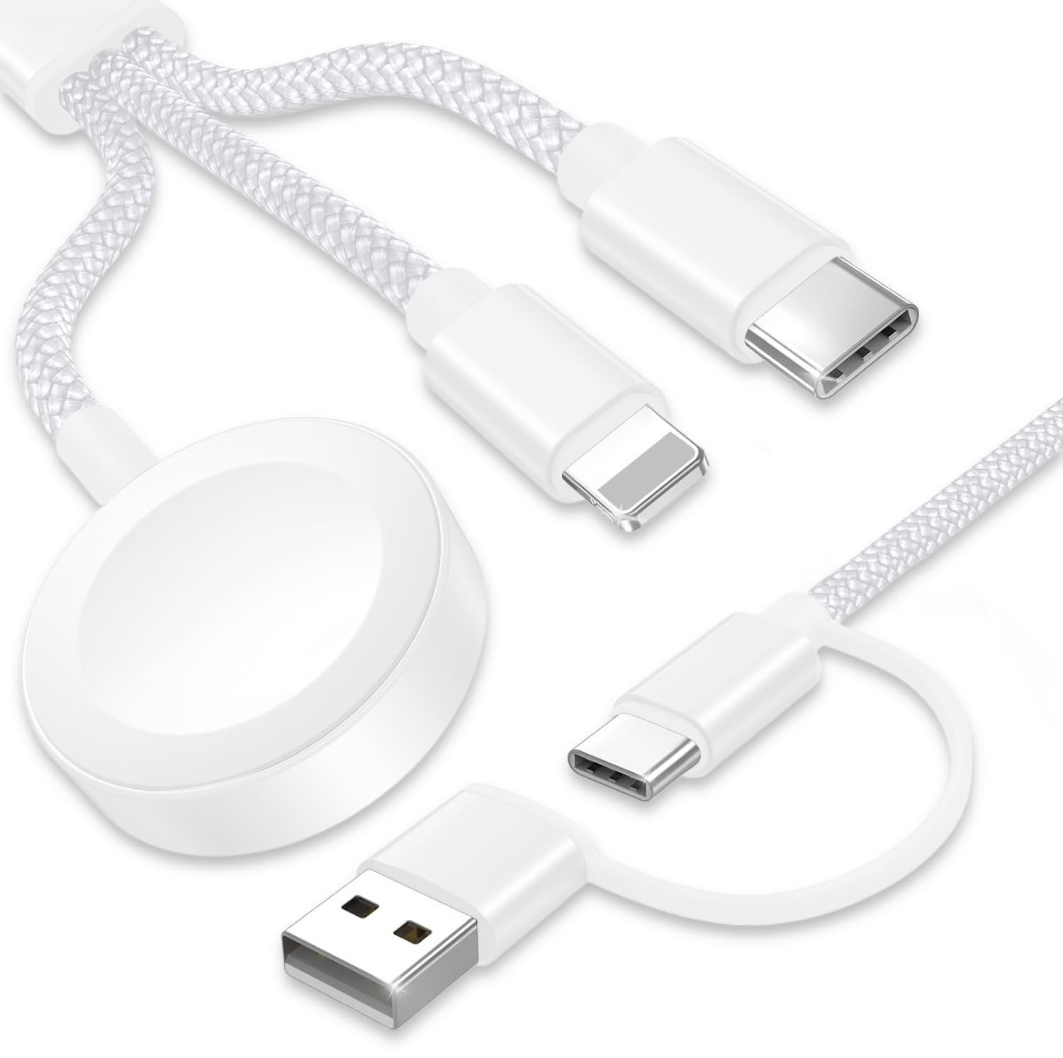 ZORBES® Upgraded 3 in 2 USB C Cable for Watch Charger ZORBES® Upgraded 3 in 2 USB C Cable for Watch Charger